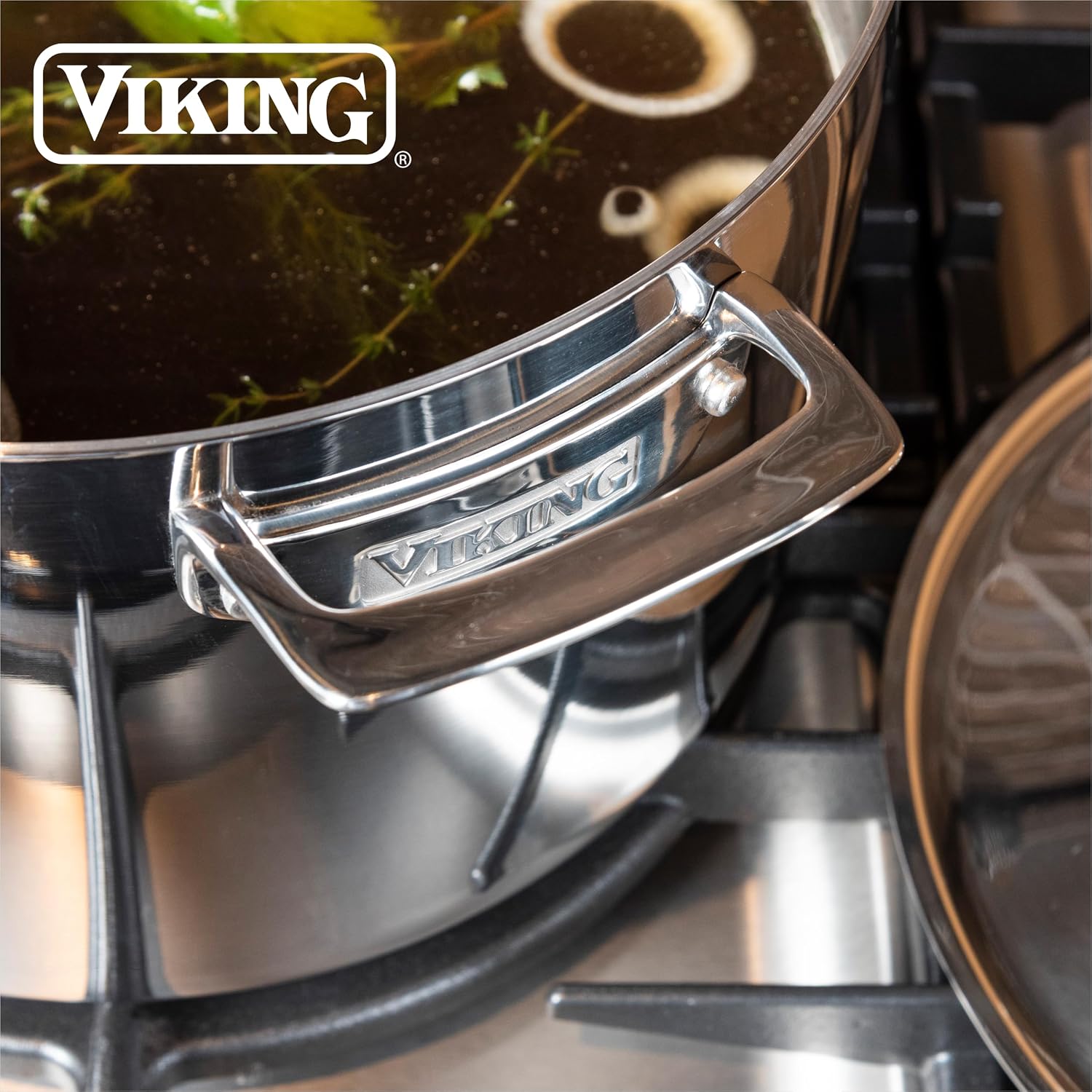 Viking 3-Ply Stainless Steel Stock Pot, 12 Quart Soup Cooking Pot with Lid, Kitchen Cookware, Dishwasher and Oven Safe, Induction Ready, Silver - Image 7