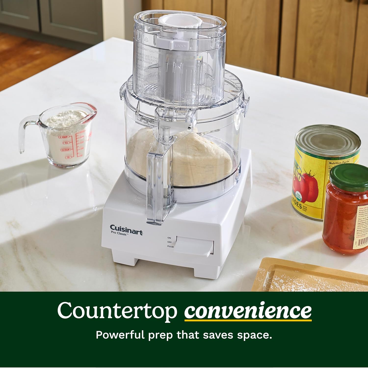 Cuisinart 7-Cup Pro Classic Food Processor, 600-Watt Motor, Vegetable Chopper & Blender for Mincing, Dicing, Shredding, Puree & Kneading Dough, DLC-10SYP1, White - Image 4