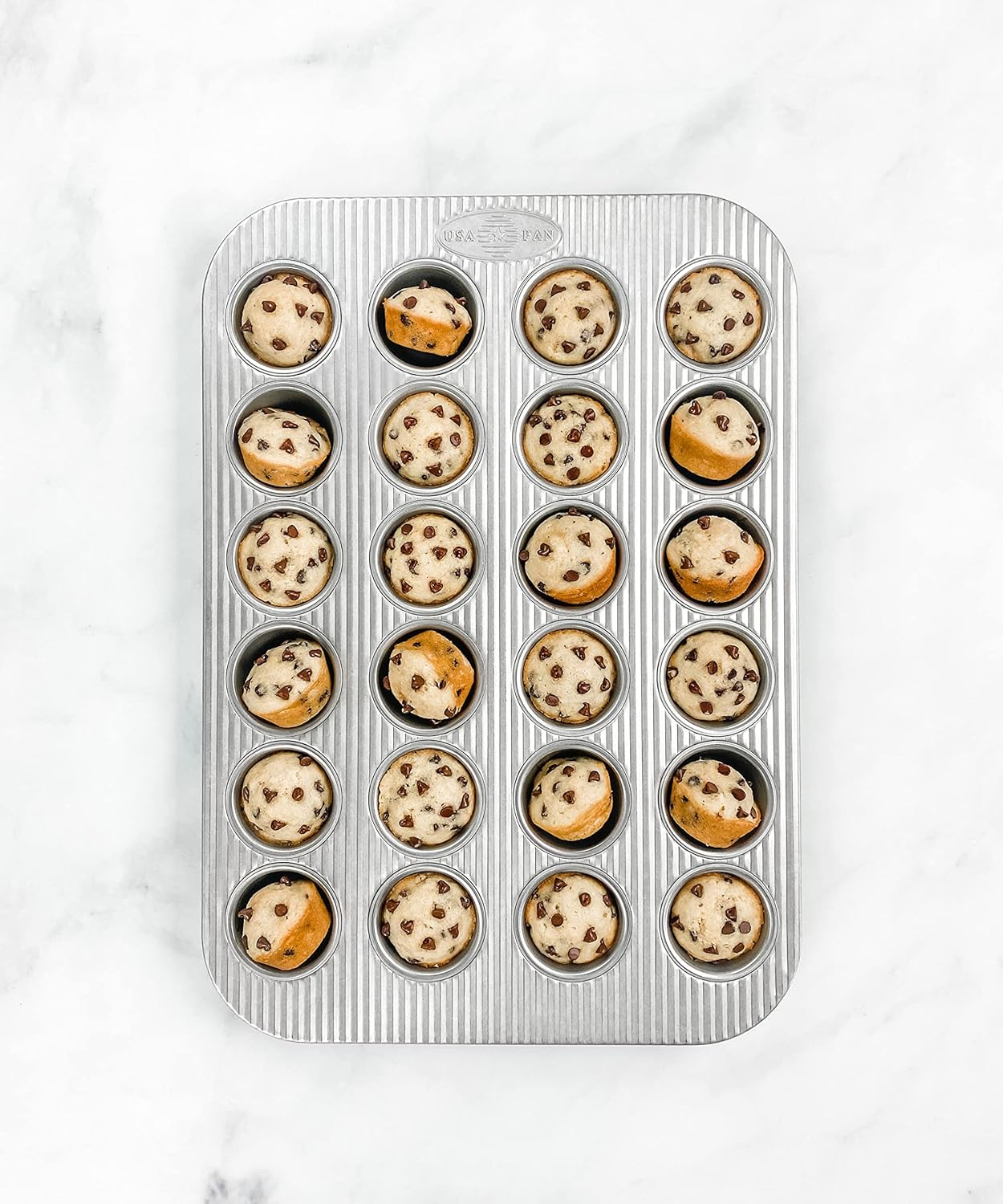 USA Pan Bakeware Mini Cupcake and Muffin Pan, Nonstick Quick Release Coating, 24-Well, Aluminized Steel - Image 4