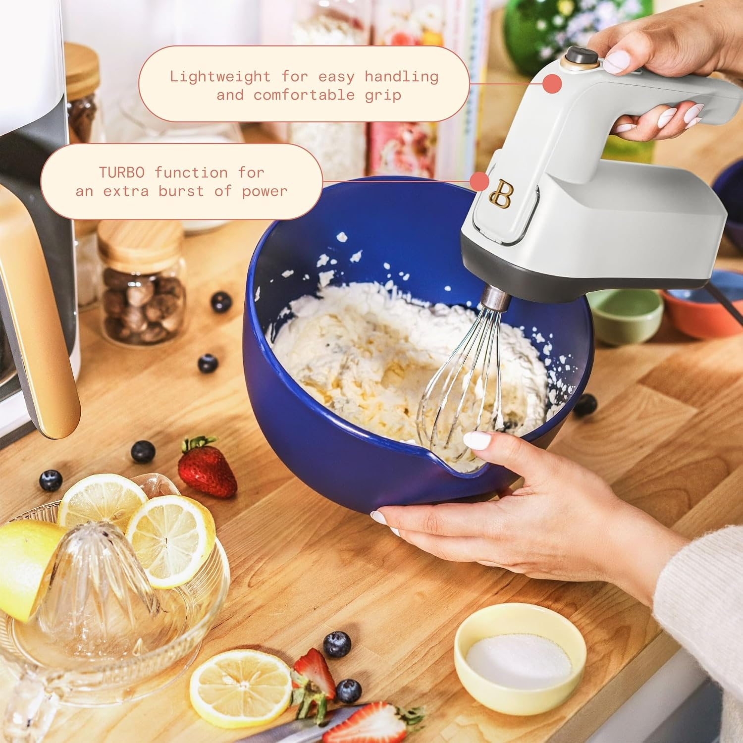 IT'S BRAZILIAN 6-Speed Electric Hand Mixer with Turbo Function - Lightweight and Powerful for Baking and Cooking - Image 6