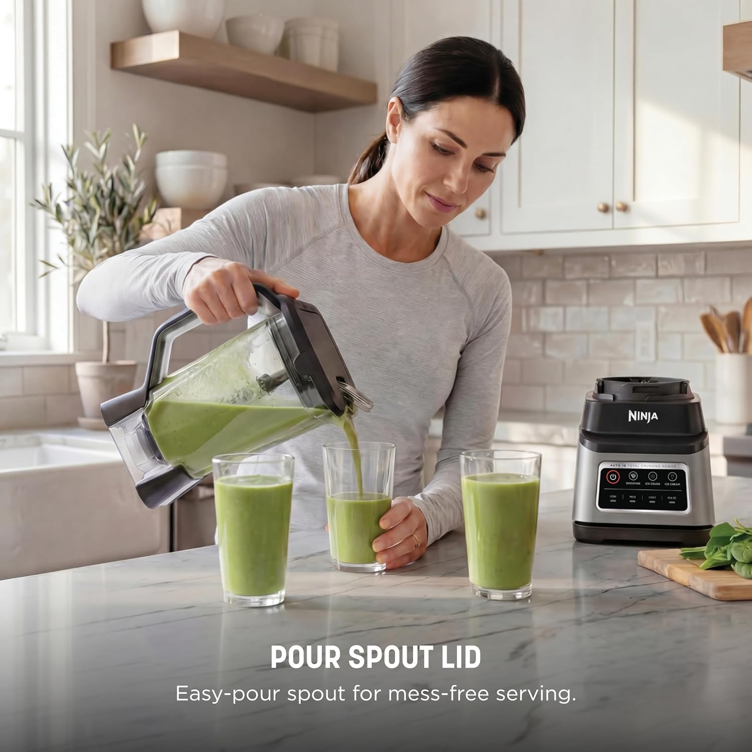 Ninja Professional Plus Blender with Auto-iQ | Smoothie and Ice Cream Maker, Frozen Drink Mixer, Margarita Machine | 3 Auto-iQ Presets, 1400W, 72-oz. Total Crushing Pitcher | Dark Grey | BN701 - Image 4