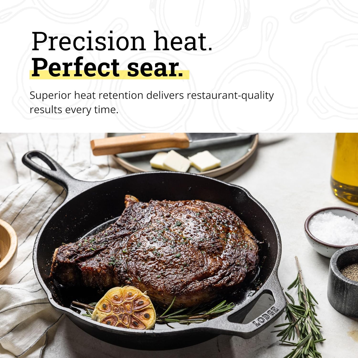 Lodge Seasoned Cast Iron Skillet 10.25 Inches - PFAS-Free, Non-Toxic Cookware - Use with an Oven, Stove, Grill, or Campfire - Naturally Non-Stick & Oven Safe | camping-cooking-utensils - Image 6