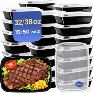 38 oz 50 Pack Meal Prep Containers ...