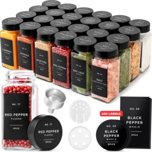 EDELHAUS Glass Spice Jars with Labe...
