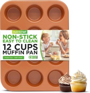 NutriChef 12-cup Copper Oven Muffin...