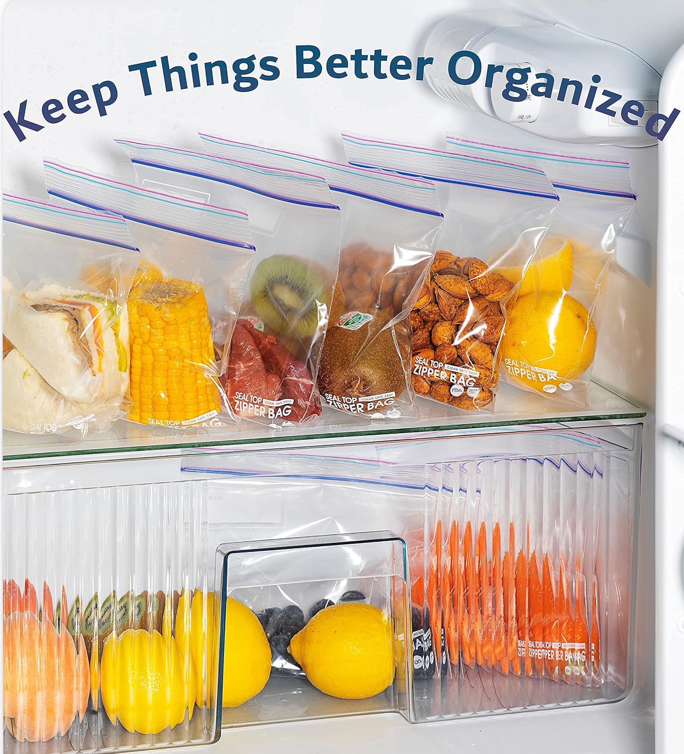 24/7 Bags- 2 Gallon Food Storage Bags, 25 Count, Double Zipper Seal, 2.5 Mil Thick, Easy Grip Open Tabs, Write-On Space, BPA-Free, Microwave Safe, Non-StandUp - Image 6