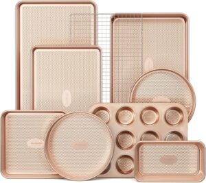 HONGBAKE 9-Piece Baking Pans Set No...