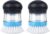 MR.SIGA Soap Dispensing Palm Brush, Kitchen Brush for Dish Pot Pan Sink Cleaning, Pack of 2, Navy/Blue