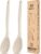 Pack of 2 Silicone Cooking Spoons, Non Stick Solid Kitchen Spoon with Measuring Marks & Back Hooks, Heat Resistant Silicone Slotted Spoon for Cooking, Mixing, Stirring,Serving(KHAKI)