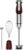 MEGAWISE Immersion Hand Blender 3-in-1, 12-Speed Stick Blender with Turbo, Egg Whisk & Milk Frother for Soups, Sauces, Smoothies and Baby Food, Red