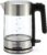 Amazon Basics Electric Kettle with Glass Carafe for Tea and Coffee, Fast Boiling, Auto Shut-Off, Boil-Dry Protection, Temperature Control, Removable Filter, 1 Liter, 1500W, BPA-Free