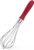 U-Taste 9″ Small Egg Whisk: 18/10 Stainless Steel Kitchen Cooking Wire Balloon Wisk, Heavy Duty Metal Beater Stirrer, Manual Baking Tool with 6 Flex Wires for Hand Mixing, Blending Sauce (Red)