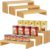2 Sets Bamboo Can Organizer for Pantry, 3-Tier 6-Piece Adjustable Cabinet Can Display Rack, Soda Can Organizer Holds Up to 31 Cans, Canned Goods Storage Holder for Pantry, Cabinet, Countertop