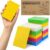 Metflavor Compressed Kitchen Sponges, 12 Count, Thick Non-Scratch Cellulose Dish Sponges, Biodegradable & Compostable, Pop-up Cleaning Sponge, 5″ x 3″ x 1″