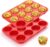 CAKETIME 12 Cups Silicone Muffin Pans for Baking – Regular Size Cupcake Pan Muffin Tin for Baking Nonstick Food Grade Silicone Molds