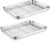 Onader Baking Sheet with Cooling Rack Set of 2, 16×12 Inch Stainless Steel Cookie Sheets for Baking, Metal Jelly Roll Pan with Rack for Oven, 2 Pans + 2 Racks, Nonstick & Rust Resistant