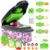13-in-1 Vegetable Chopper, Full-Function Onion Chopper Slicer Dicer with Decorative Molds, 1.5L Container, Hand Guard and Blade Storage for Party and Lunchbox Prep, Gray Green(Grey & Green)