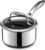 HexClad 1 Quart Hybrid Nonstick Sauce Pan Pot with Lid, Stay-Cool Handle, Dishwasher Safe, Induction Ready, Compatible with All Cooktops
