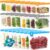Dishwasher Safe Reusable Storage Bags Stand Up – BPA Free Reusable Sandwich Bags – Leakproof Gallon Freezer Bags for Marinate Meats, Salad Fruit – Multicolor 8 Large+ 8 Sandwich + 8 Snack Bags