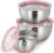 Mixing Bowls with Airtight Lids, Stainless Steel Nesting Bowl Set with Clear Lids & Valve, 3 Essential Sizes (1.5/3/5 QT), Measurement Marks, Non-Slip Silicone Base, Food Prep & Fridge Storage, Pink