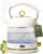 White Electric Tea Kettle with Temperature Control – 1500W Fast Hot Water Boiler and Warmer – White and Gold Electric Kettle with Keep Warm Function, BPA-Free Glass Body, Stylish Design, Auto Shut-Off