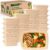 100 Piece (50 Pack) Meal Prep Containers with Lids, 28 oz Cornstarch Food Storage Containers Plant-based Lunch Box for Salad,BPA Free Plastic Take Out Containers Microwave and Freezer Safe