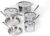 All-Clad D3® Stainless Steel 10 Piece Cookware Set- Made in USA- Includes Frying Pans, Saucepan, Sautépan, Stockpot – Professional Grade -Oven Safe & Induction Compatible