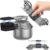 Magnetic Measuring Cups and Spoons Set – 304 Stainless Steel | Dual-sided Design | 15-Piece with Leveler | N52 Space-Saving Magnetic Nesting | Baking & Meal Prep | Kitchen Gift (Black)