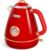 Hazel Quinn Retro Electric Kettle – 1.7 Liters / 57.5 Ounces Tea Kettle with Thermometer, All Stainless Steel, Fast Boiling 1200 W, BPA-free, Cordless, Rotational Base, Automatic Shut Off – Ruby Red