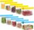 IDEATECH 10Pack Reusable Snack Bags Dishwasher Safe, Leakproof Reusable Freezer Bags, Food Freezer Storage Bags, Clear Small Resealable Baggies for Cookies, Candy (10Snack, Colored)