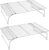 P&P CHEF Cooling Rack Set of 2, 2-Tier Stackable Stainless Steel Wire Racks for Baking Cooking Cooling Roasting, Collapsible & Heavy Duty, Oven Safe & Easy Clean, 15″ x 10″, Silver