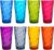 US Acrylic Optix Plastic Reusable Drinking Glasses (Set of 8) 20oz Water Cups in Jewel Tone Colors | BPA-Free Tumblers, Made in USA | Top-Rack Dishwasher Safe