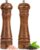 Haomacro Wooden Salt and Pepper Grinder Set Refillable Salt & Pepper Mills Adjust for Coarseness, Crafted of Solid Oak Wood with Ceramic Stainless Steel Core, 8 Inches – 2 Packs