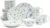 Martha Stewart Empress Bouquet 30 Piece Decorated Porcelain Chip and Scratch Resistant Dinnerware Plates and Bowls Set – Blue Floral