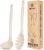 Silicone Pasta Fork and Soup Ladle Set, Heat Resistant Non Stick Kitchen Utensils with Back Hooks, Suitable for Cooking, Stirring, Serving Spaghetti, Soup, Sauce(KHAKI)