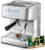 CASABREWS Ultra Espresso Machine with LCD Display, 20 Bar Espresso Maker with Powerful Milk Frother, Customizable Brewing Temperature, Barista-Level Latte and Cappuccino Machine for Home, Silver
