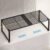 Extendable Metal Wire Shelf Organizer – Adjustable 15-24.4in Length, Stackable Storage Rack for Kitchen/Pantry/Bathroom/Shoe Cabinet/Tool Closet (1,Black)