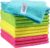 HOMEXCEL Microfiber Cleaning Cloth 210GSM, Pack of 12, Size:11.5″ x 11.5″, Ultra-Soft, High-Density Non-Abrasive Cleaning Towels for Cars, Glass, Kitchen, Reusable Rags, Blue/Green/Yellow/Pink