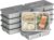 Bentgo Prep – 20-Piece 3-Compartment Reusable Meal Prep Containers with Lids, PFAS & BPA Free Materials, Durable, Microwave, Freezer, & Dishwasher Safe To Go Food Storage (Silver)