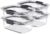 Rubbermaid Brilliance Glass Food Storage Containers, 3.2 Cup, Set of 4, BPA-Free, Leak-Proof, Clear