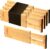 Utoplike Bamboo Dresser Drawer Dividers, 4” High Adjustable Drawer Organizers for Clothing, Spring Loaded, Works in Kitchen, Bathroom, Bedroom, Drawer, Desk, 4 pcs