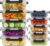 Dealusy 10 Sets (20-Piece) 36 oz & 12 oz Glass Food Storage Containers with lids, Airtight Leak-proof Glass Meal Prep Containers with Lids, Microwave Oven Freezer Dishwasher Safe, Black