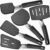 Mixed 5 Piece Silicone Spatula Set for Nonstick Cookware | Heat resistant, Kitchen Cooking Utensils Set, Flexible Stainless Steel Core, Full Silicone, Dishwasher Safe