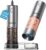 ThermoMaven Upgraded Larger Capacity Electric Salt and Pepper Grinder Set, 110ml Rechargeable Salt and Pepper Shaker with LED Light, 6 Adjustable Coarseness, Stainless Steel, Black & Silver