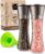 Home EC Original Gun Metal Bronze Salt and Pepper Grinder Set of 2 – Adjustable Ceramic Grinder – Tall Glass Salt and Pepper Shakers With Funnel and Ebook – Spice Mill – Bronze Kitchen Accessories