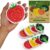 AIRNEX Biodegradable Cellulose Compressed Sponges Bulk – Vegetable Shaped Kitchen Pack of 8 – Eco Friendly, Odor Free, Natural, Pop Up Compostable Scrubbers for Washing Dishes