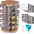 Revolving Spice Rack Set with 20 Spice Jars, Kitchen Spice Tower Organizer for Countertop or Cabinet — Carousel Storage Includes 386 Spice Labels — Desktop Rotating Seasoning Organizer